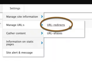 Skärmdump - URL Redirects
